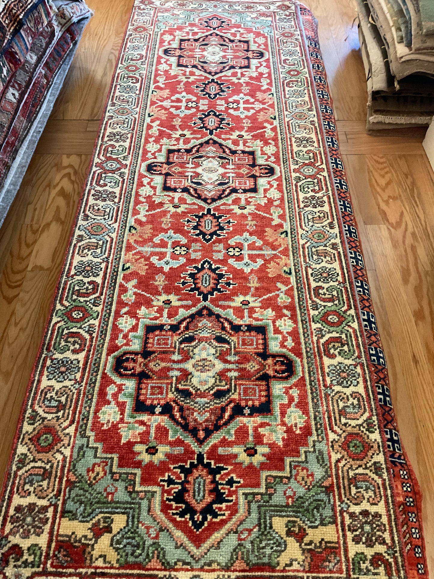 Indian Heriz - 2.6x8.0 - 64253