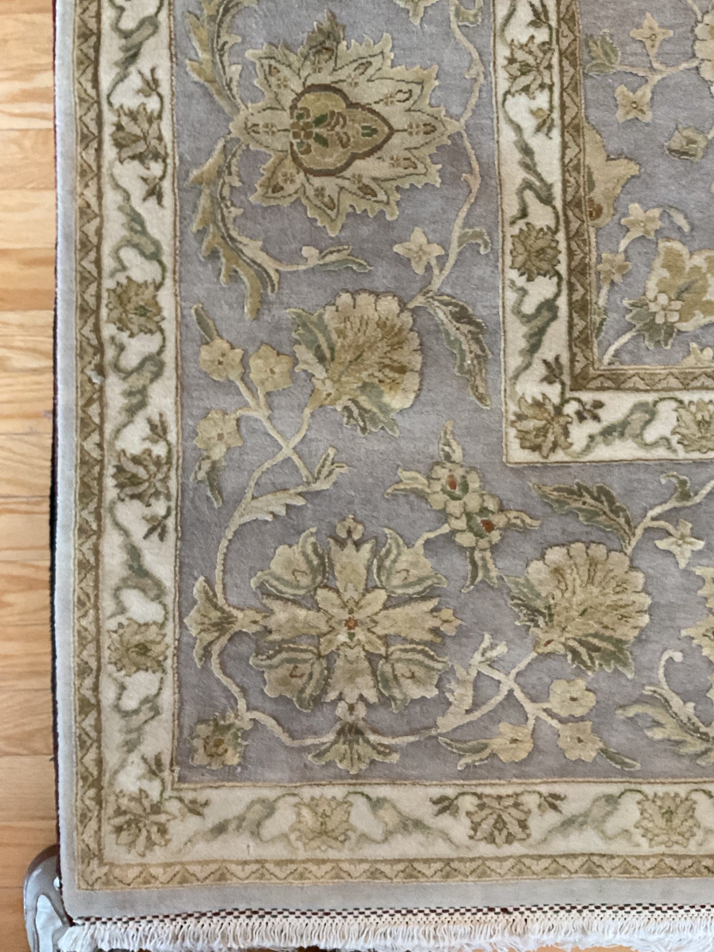 Indian Agra Jaipur W/silk - 9.11x14.1 - 124004
