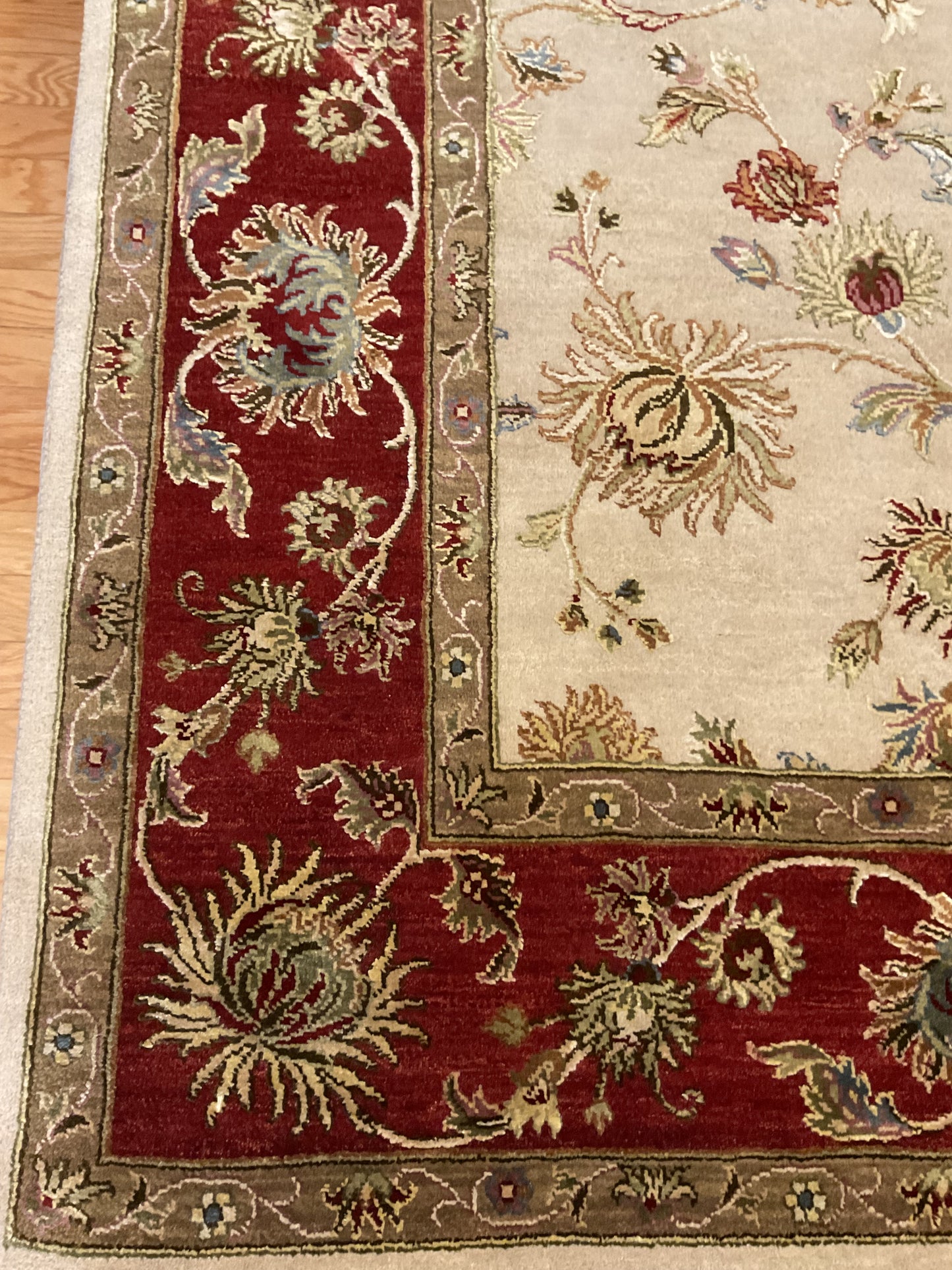 Indian Agra Jaipur W/silk - 6.0x9.0 - P6077