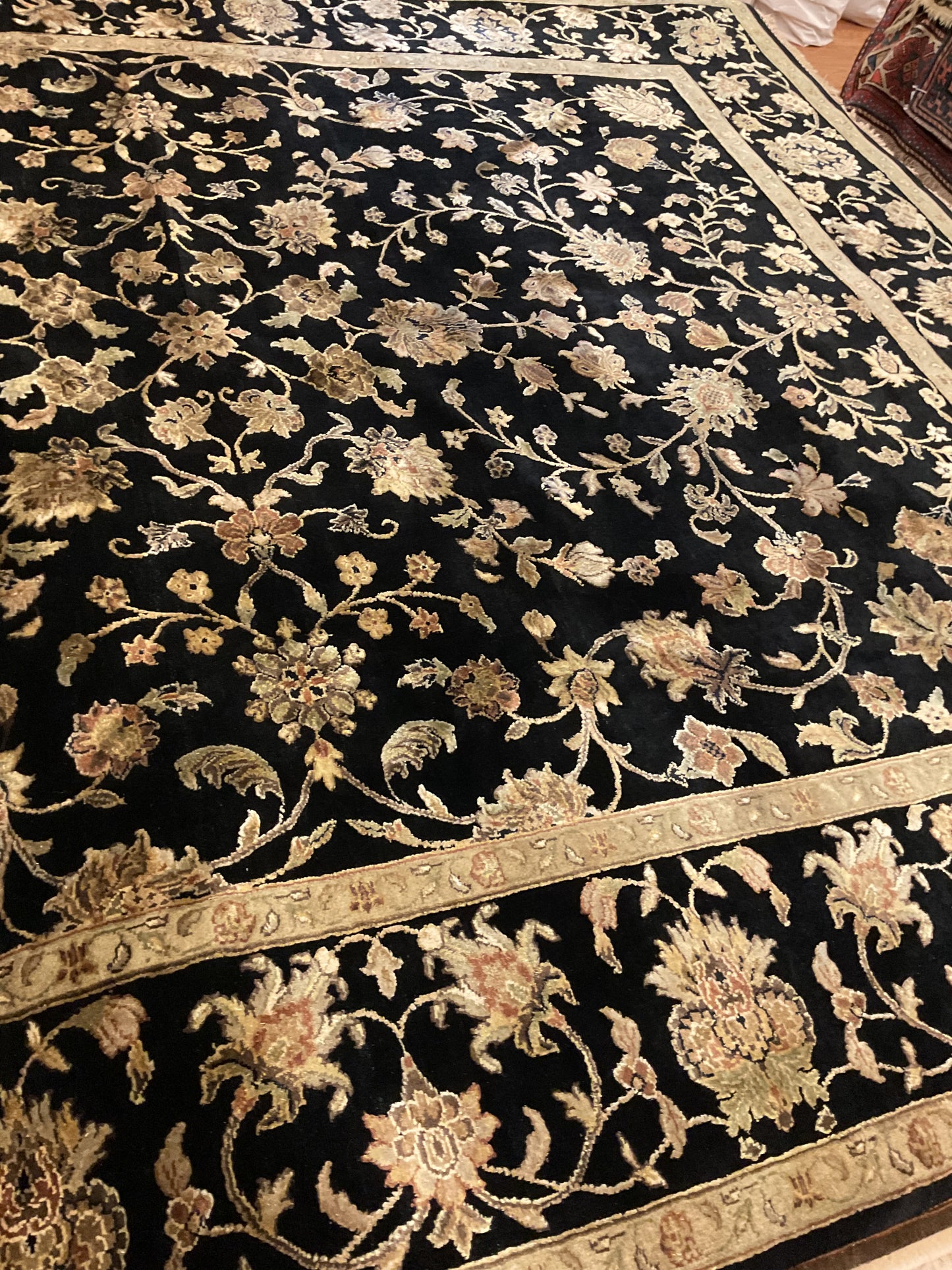 Indian Agra Jaipur W/silk - 7.11x9.10 - P6037