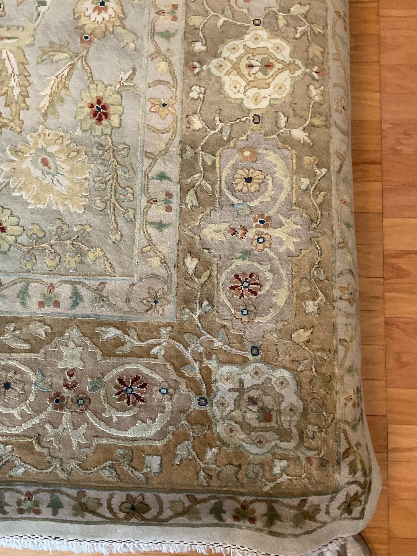 Indian Agra Jaipur W/silk - 10.3x13.11 - P6305
