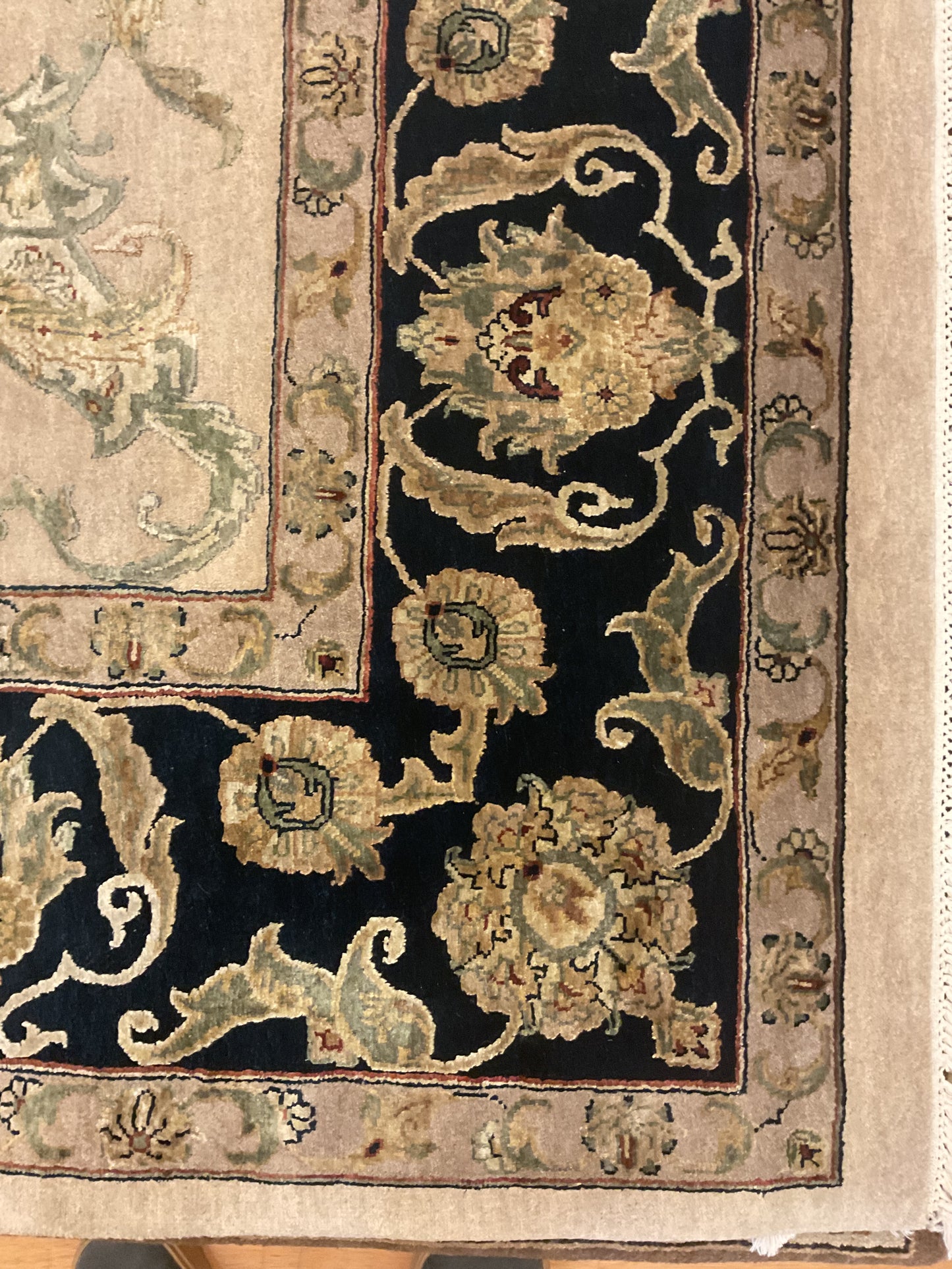 Indian Agra Jaipur W/silk - 9x12 - 1564