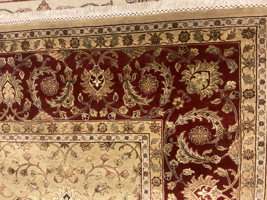 Indian Agra Jaipur W/silk - 8.9x11.10 - 25798