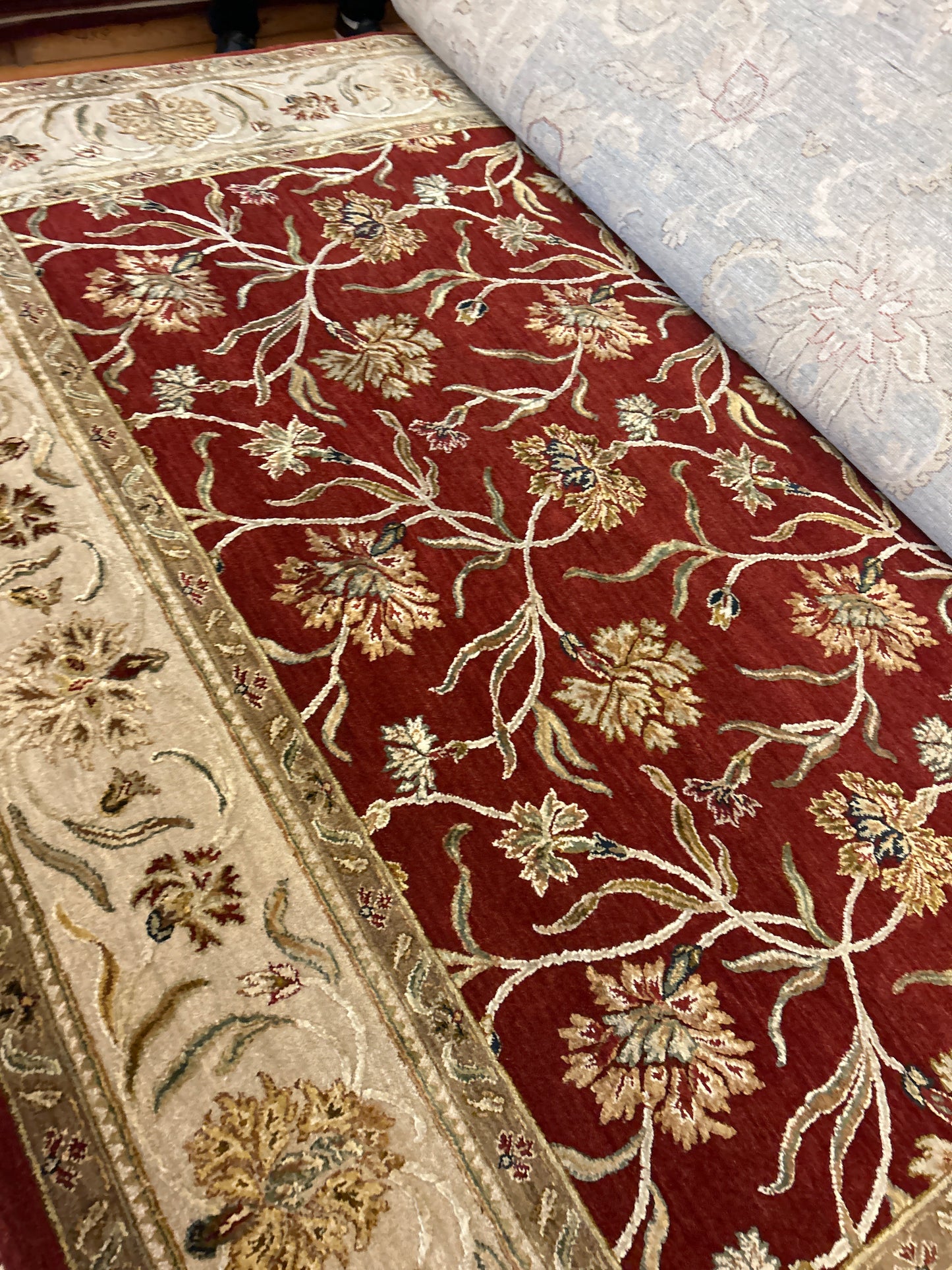 Indian Agra Jaipur W/silk - 7.11x10.1 - P6026