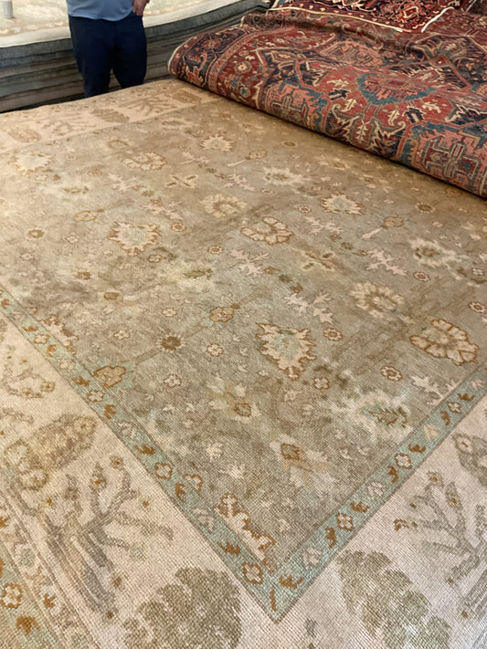 Turkish Oushak - 9.7x12.4 - 073476