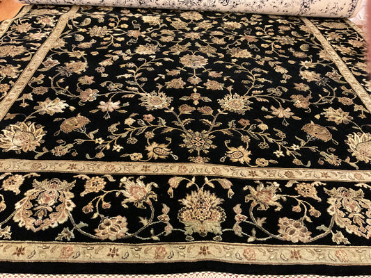 Indian Agra Jaipur W/silk - 7.11x9.10 - P6037