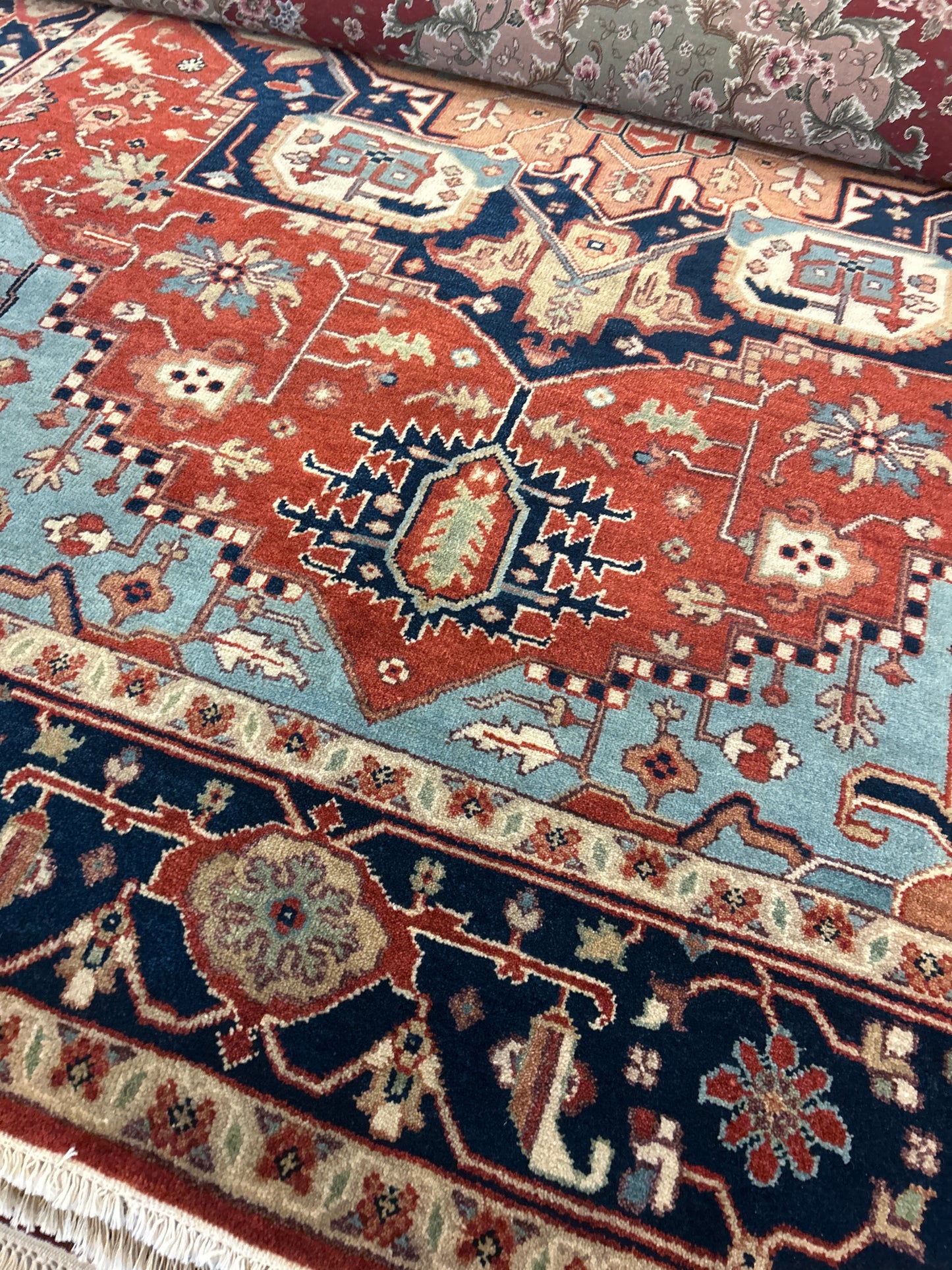 Indian Heriz - 7.10x9.10 - 5988