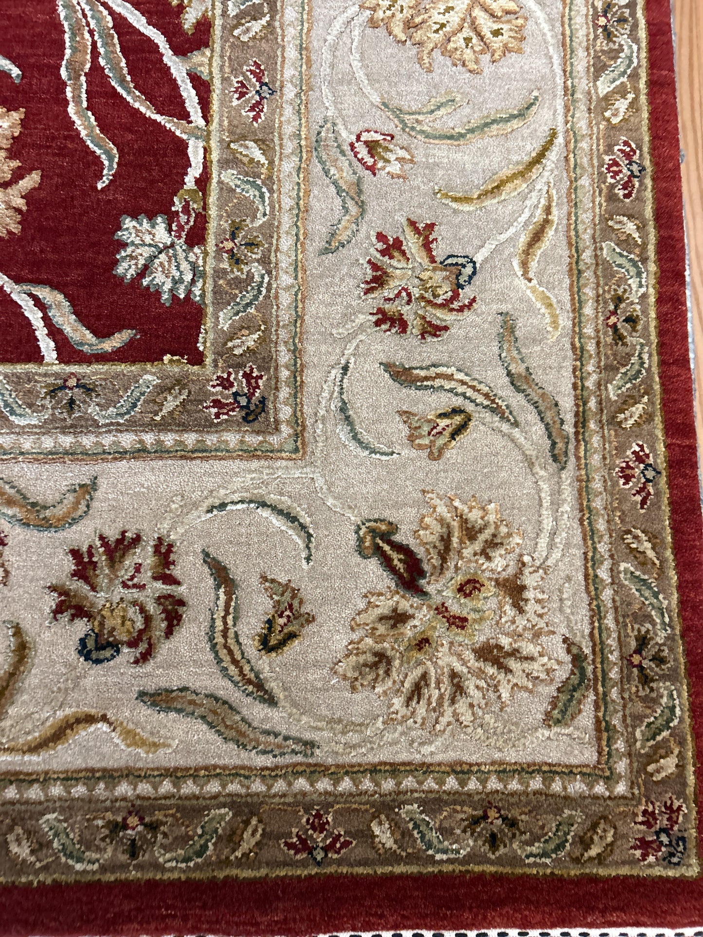 Indian Agra Jaipur W/silk - 7.11x10.1 - P6026