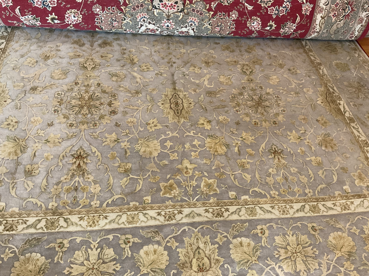 Indian Agra Jaipur W/silk - 9.11x14.1 - 124004