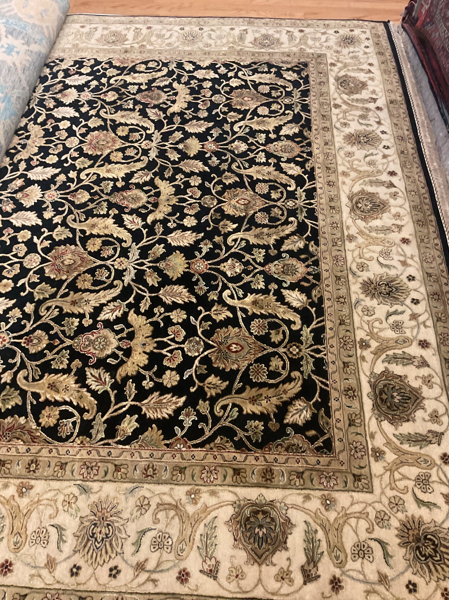 Indian Agra Jaipur W/silk - 8.8x11.6 - P6013