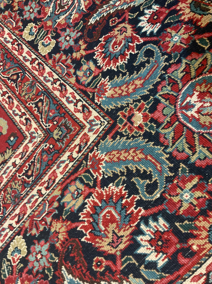 Sino Mashad Rug, 8'10" x 11'10", in black, blue, green and ivory - photo 4