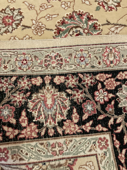 Sino Yazd Rug, 5'9" x 8'10", in beige, black, green and pink - photo 3