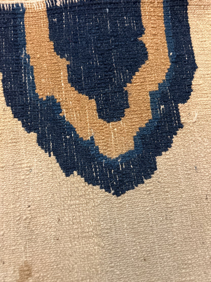 Antique Tibetan Chinese Rug, 5'1" x 7'9", in beige, ivory, navy and rust - photo 3