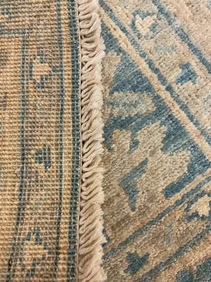 Pakistani Peshawar Runner, 2'8" x 5'8", in beige, blue and ivory - photo 4