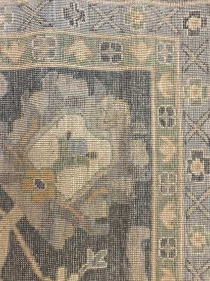 Pakistani Oushak Rug, 11'11" x 14'8", in blue, charcoal, grey and ivory - photo 3