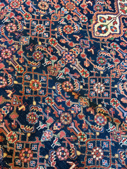 Antique Persian Malayer Rug, 11'8" x 17'10", in ivory, navy and red - photo 2