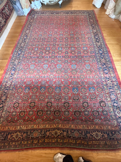 Persian Bidjar Rug, 9'5" x 15'1", in beige, blue, green and navy - photo 4