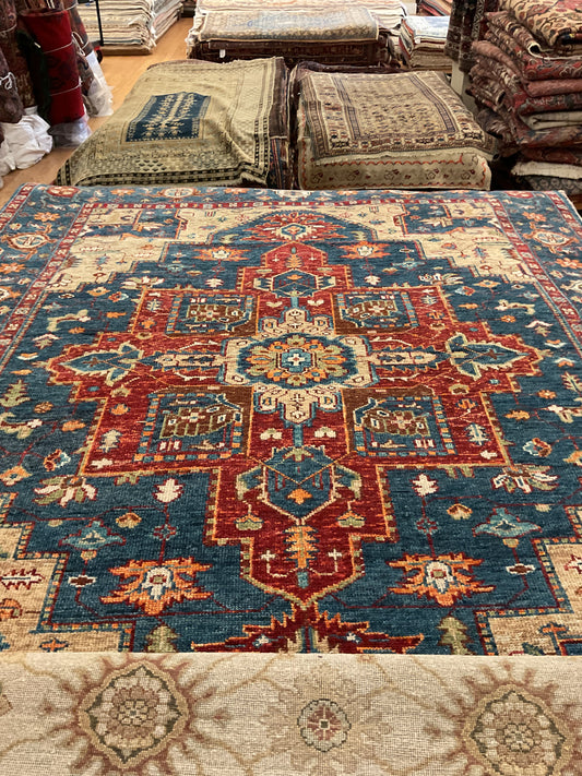 Indian Heriz - 7.11x9.9 - 7313