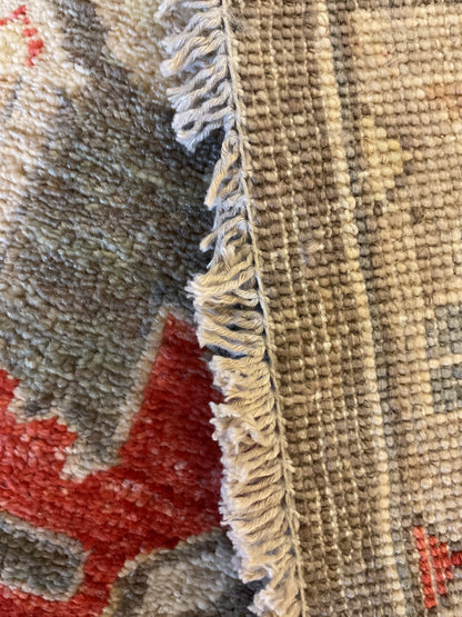 Afghan Karajh Runner, 2'6" x 6', in baby blue, beige, charcoal and red - photo 5
