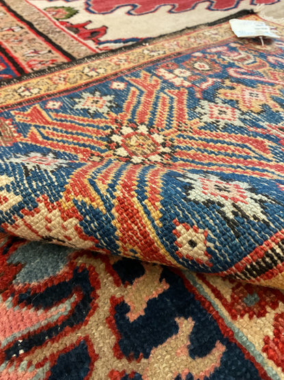 Antique Persian Mohal Rug, 8'11" x 11'3", in blue and red - photo 5