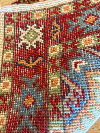 Afghan Kazak Runner, 2'2" x 5'11", in blue, green, ivory and red - photo 4