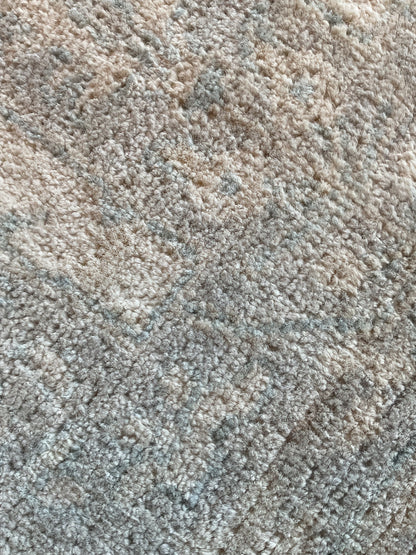 Pakistani Peshawar Runner, 2'9" x 9'8", in baby blue, beige, grey and peach - photo 4
