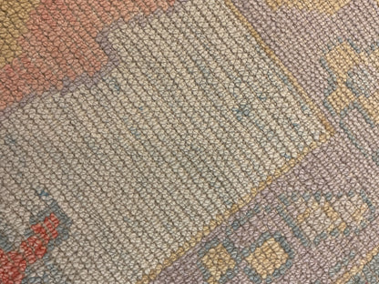 Turkish Oushak Rug, 9' x 11', in baby blue, beige, gold and salmon - photo 4