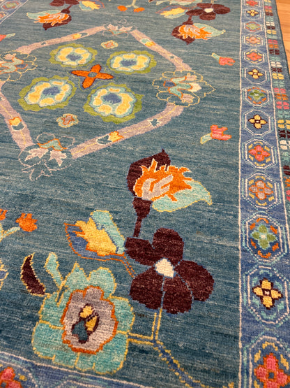 Pakistani Oushak Rug, 4' x 5'11", in navy - photo 4