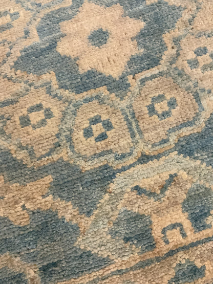 Pakistani Peshawar Runner, 2'8" x 5'8", in beige, blue and ivory - photo 3