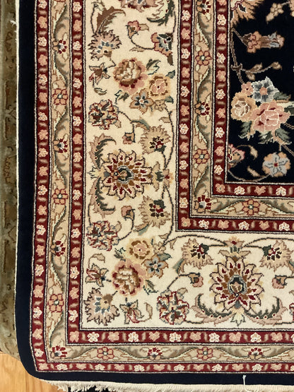 Sino Kashan Rug, 7'9" x 9'9", in ivory, navy, pink and red - photo 2