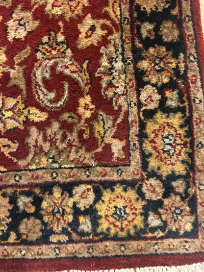 Vintage Indian Agra Jaipur Runner, 2'10" x 15'10", in black, burgundy and gold - photo 2