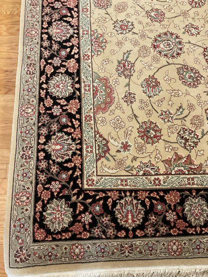 Sino Yazd Rug, 5'9" x 8'10", in beige, black, green and pink - photo 2