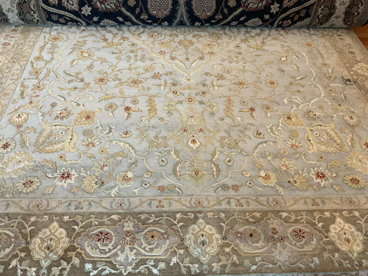 Indian Agra Jaipur W/silk - 10.3x13.11 - P6305