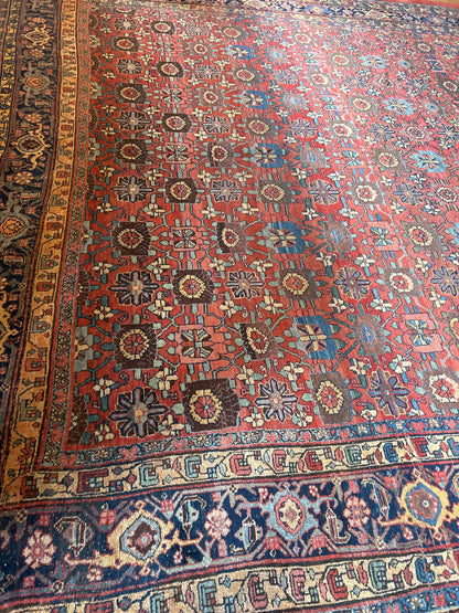 Persian Bidjar Rug, 9'5" x 15'1", in beige, blue, green and navy - photo 5