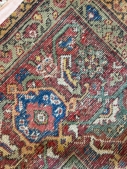 Antique Persian Farahan Rug, 10'8" x 13'5", in blue, gold and red - photo 3
