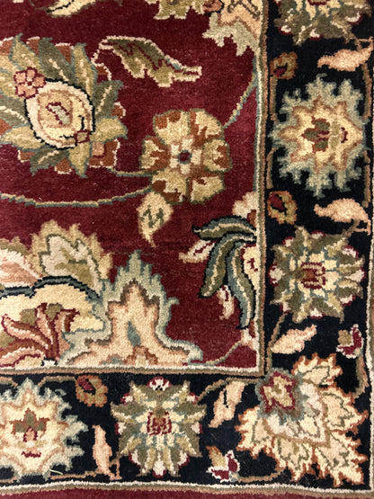 Indian Agra Jaipur Runner, 2'6" x 14'9", in beige, black, burgundy and olive - photo 3