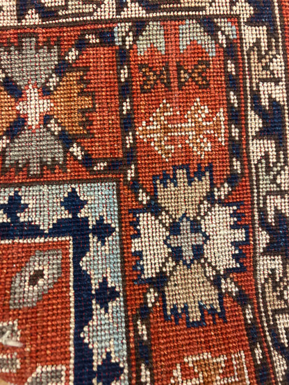 Afghan Turkman Runner, 4'1" x 9'10", in blue, ivory, navy and rust - photo 3