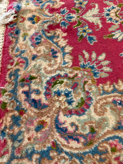 Vintage Persian Kerman Runner, 2'7" x 10'3", in blue, gold, ivory and red - photo 3