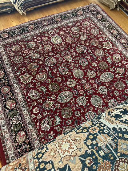 Sino Mashad Rug, 9' x 12', in beige, black, burgundy and ivory - photo 2