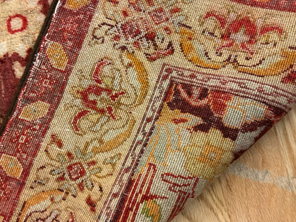 Antique Turkish Sevas Rug, 3'2" x 4'11", in beige, burgundy and red - photo 3