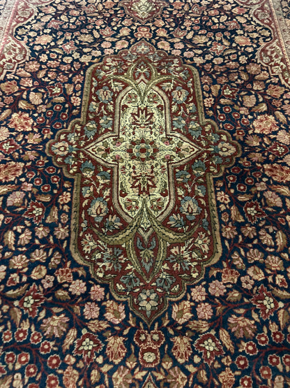Antique Persian Kashan Rug, 4'2" x 6'5", in beige, brown, navy and rust - photo 2