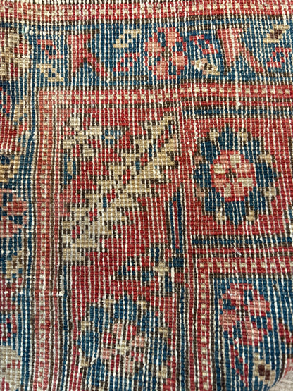 Antique Persian Northwest Runner, 3'5" x 17'2", in brown, navy, pink and red - photo 4