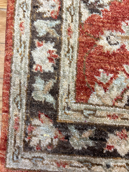 Pakistani Peshawar Runner, 2'8" x 20'2", in brown, ivory and rust - photo 3