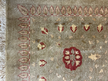 Vintage Afghan Sevas Rug, 12' x 14'11", in grey, ivory, olive and red - photo 3