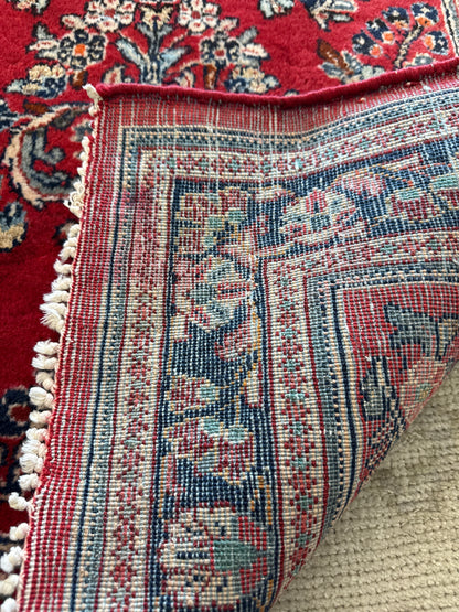Vintage Persian Sarouk Runner, 2'9" x 12'5", in black, ivory, navy and red - photo 4