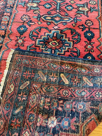 Antique Persian Kurdish Runner, 3'3" x 17'10", in ivory, navy and red - photo 3