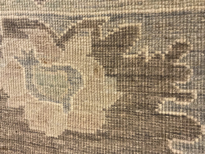 Afghan Oushak Rug, 8'1" x 9'9", in ivory, sea moss, slate and tan - photo 4
