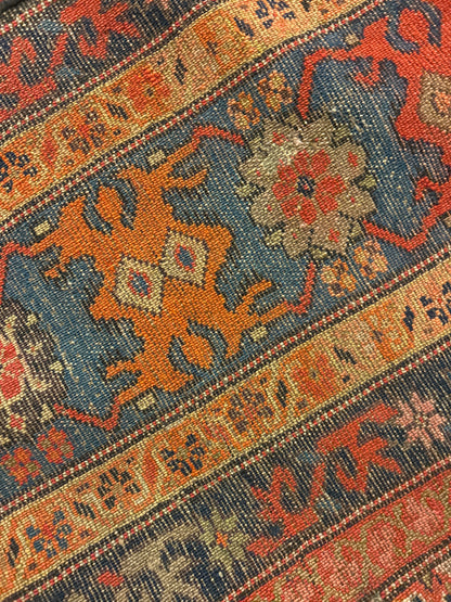 Antique Persian Malayer Rug, 11'9" x 15'5", in beige, navy, red and rust - photo 3