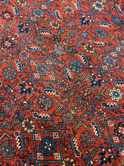 Vintage Persian Hamadan Rug, 4'11" x 6'2", in blue, brown, cream and ivory - photo 4