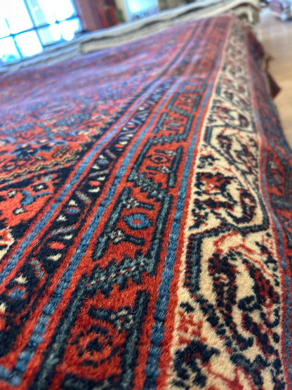 Vintage Persian Hamadan Rug, 4'11" x 6'2", in blue, brown, cream and ivory - photo 5